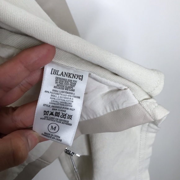 BLANKNYC Denim – Faux Leather Mixed Drape Jacket M - Picture 5 of 7